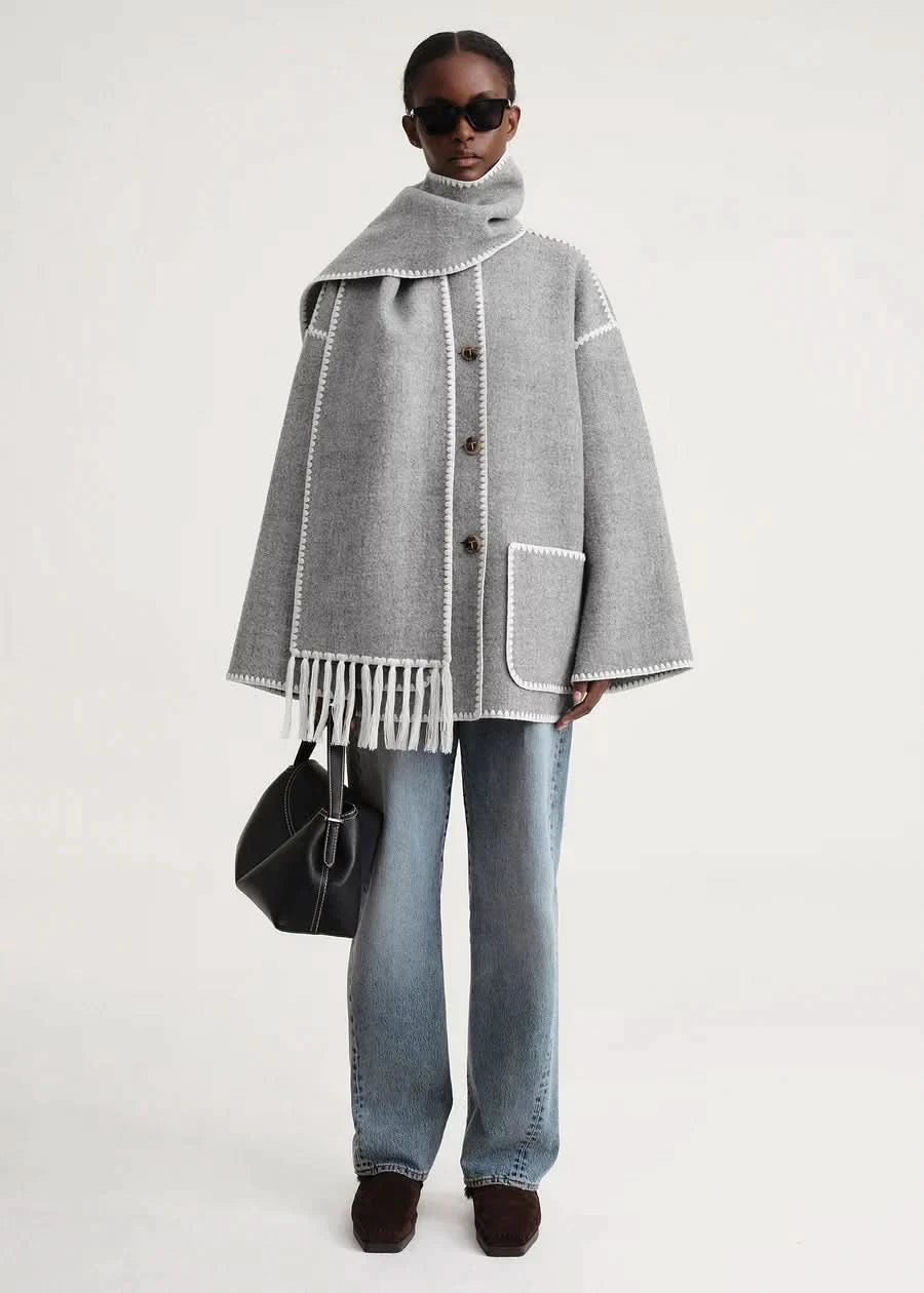 Jessy Elegant Scarf Coat