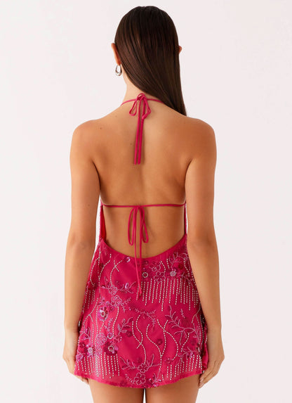 Kaylinn Beaded Mini Dress