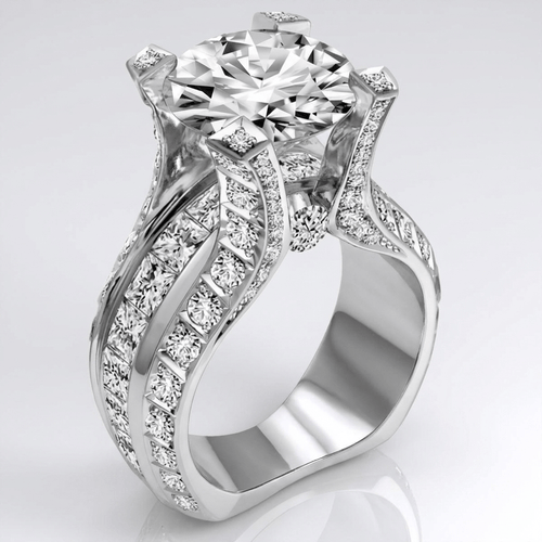 Leighton Round Halo Ring - Silver