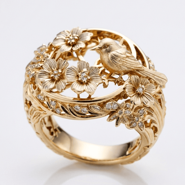 Liesel Gold Bird Garden Ring