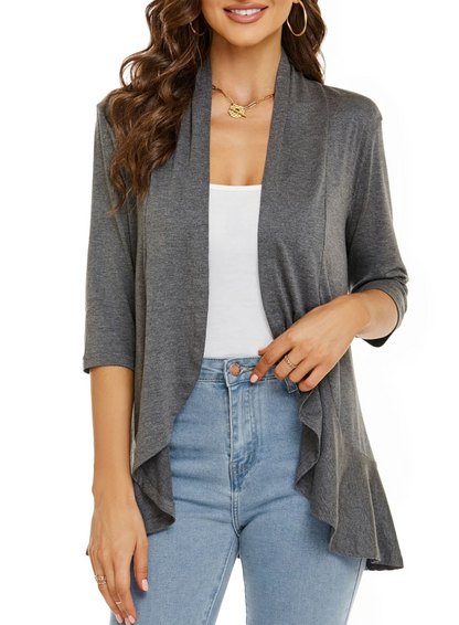 Liesl Draped Jacket - Gray