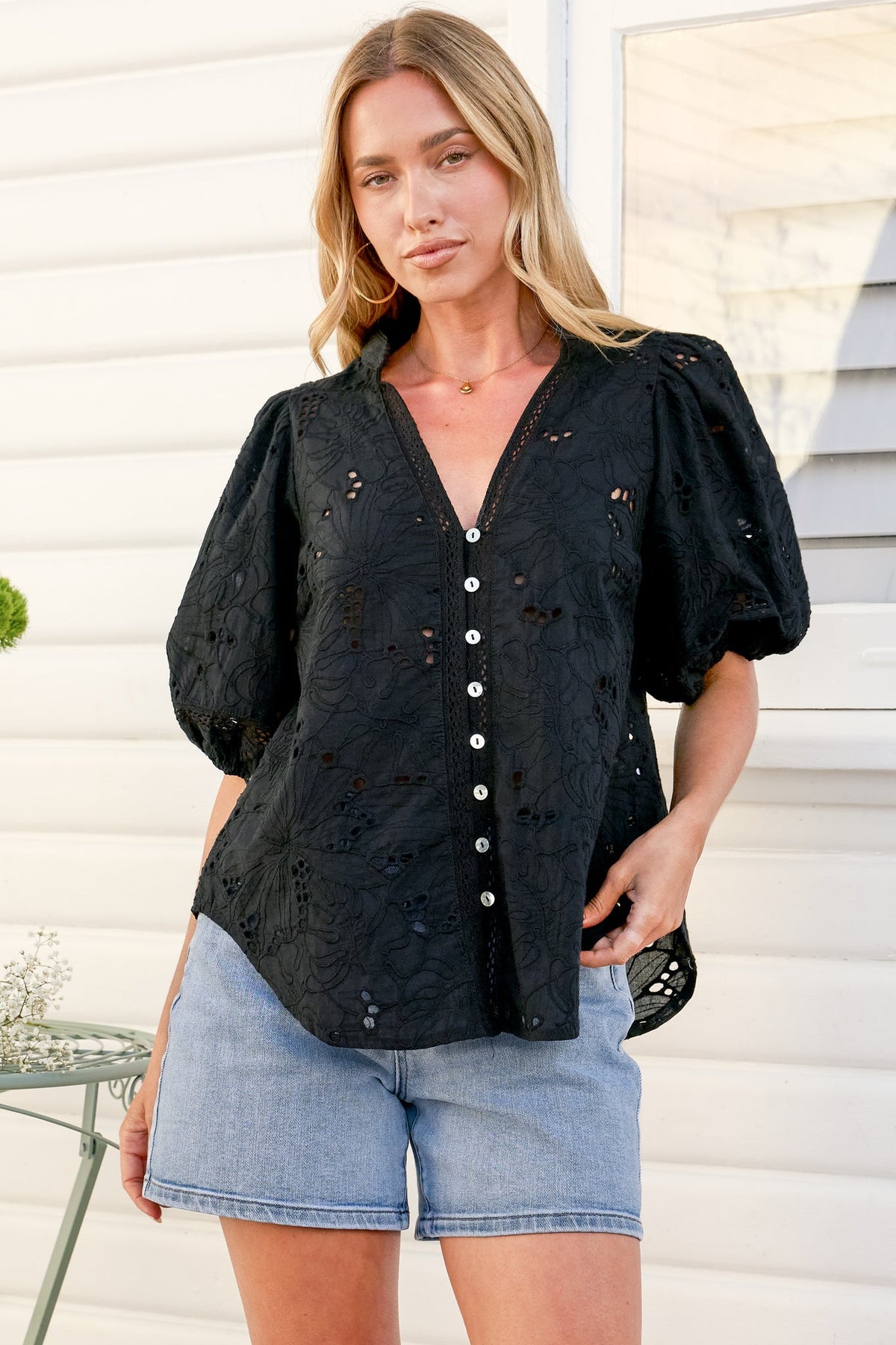 Ludovica Embroidered Top
