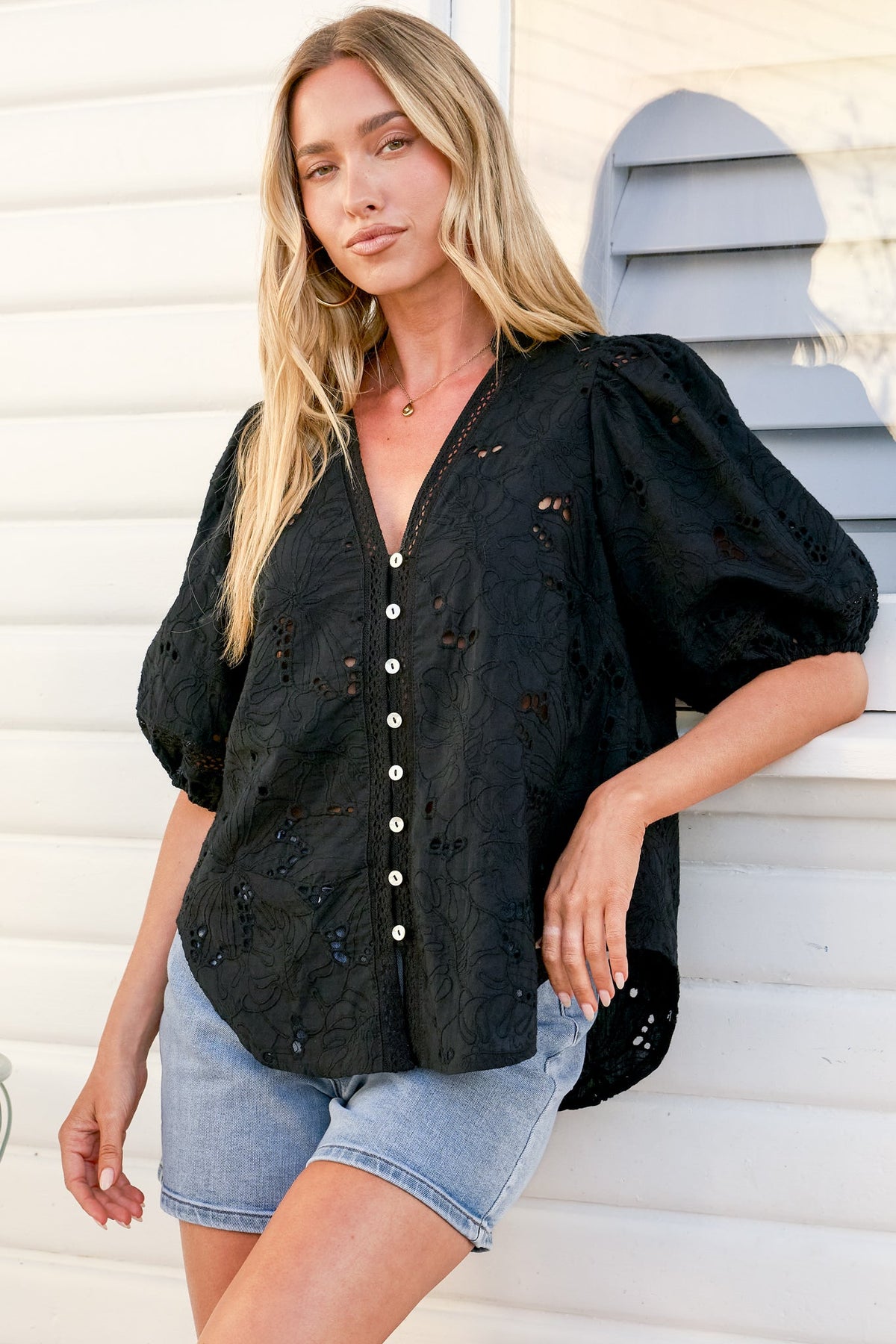 Ludovica Embroidered Top