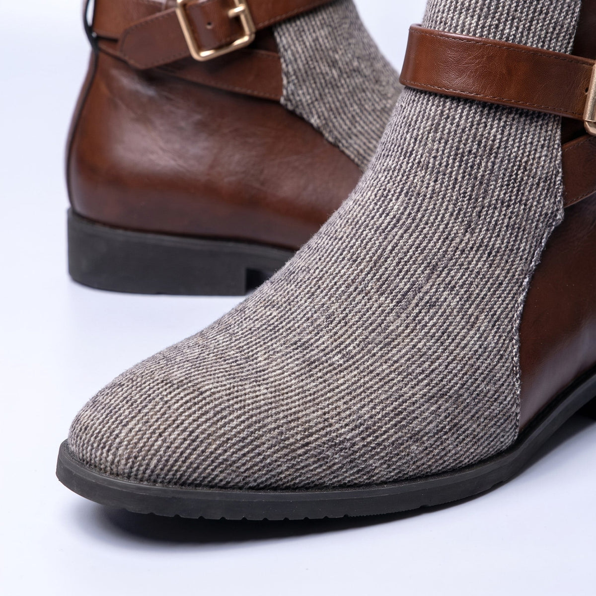 Magnus Corduroy Buckle Ankle Boots