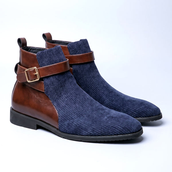 Magnus Corduroy Buckle Ankle Boots