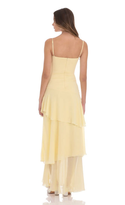 Mara Long Ruffle Maxi Dress