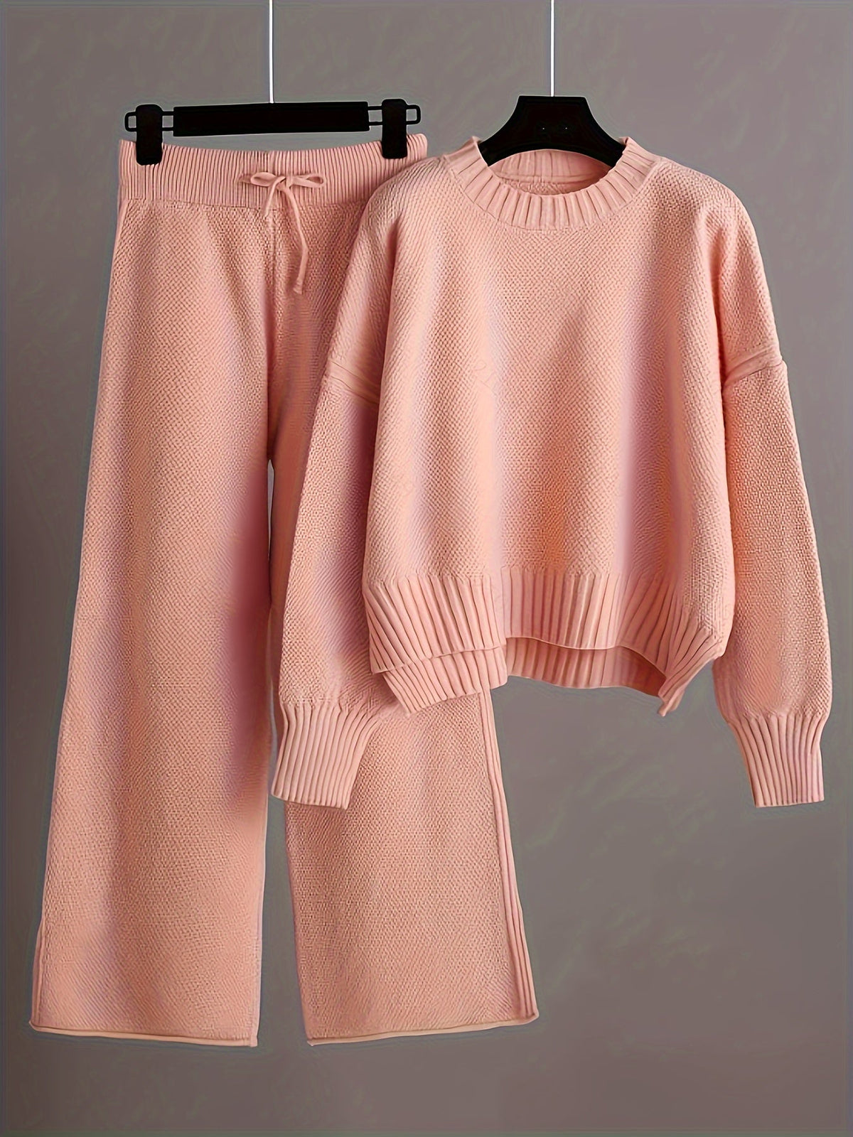 Melisa Knit Top and Wide-Leg Pants Set