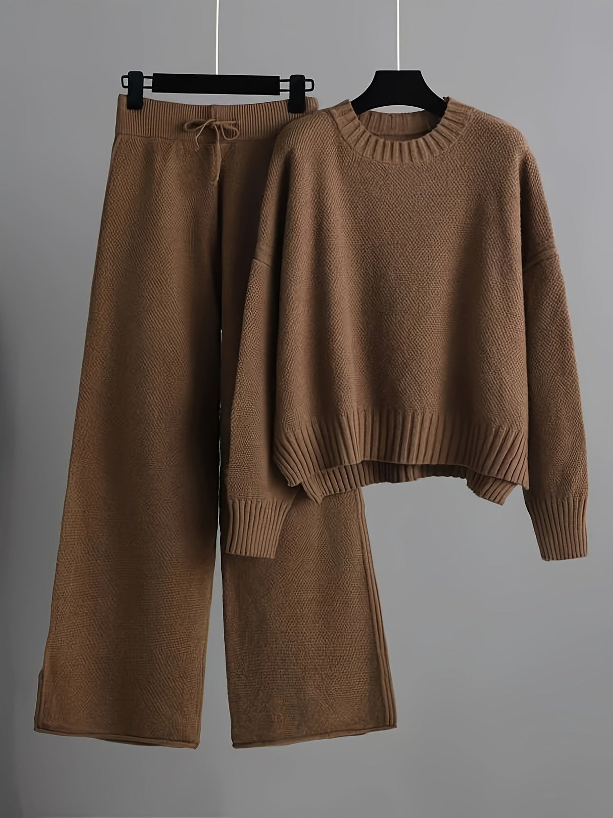 Melisa Knit Top and Wide-Leg Pants Set
