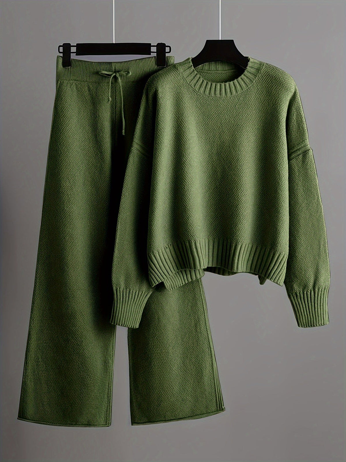 Melisa Knit Top and Wide-Leg Pants Set