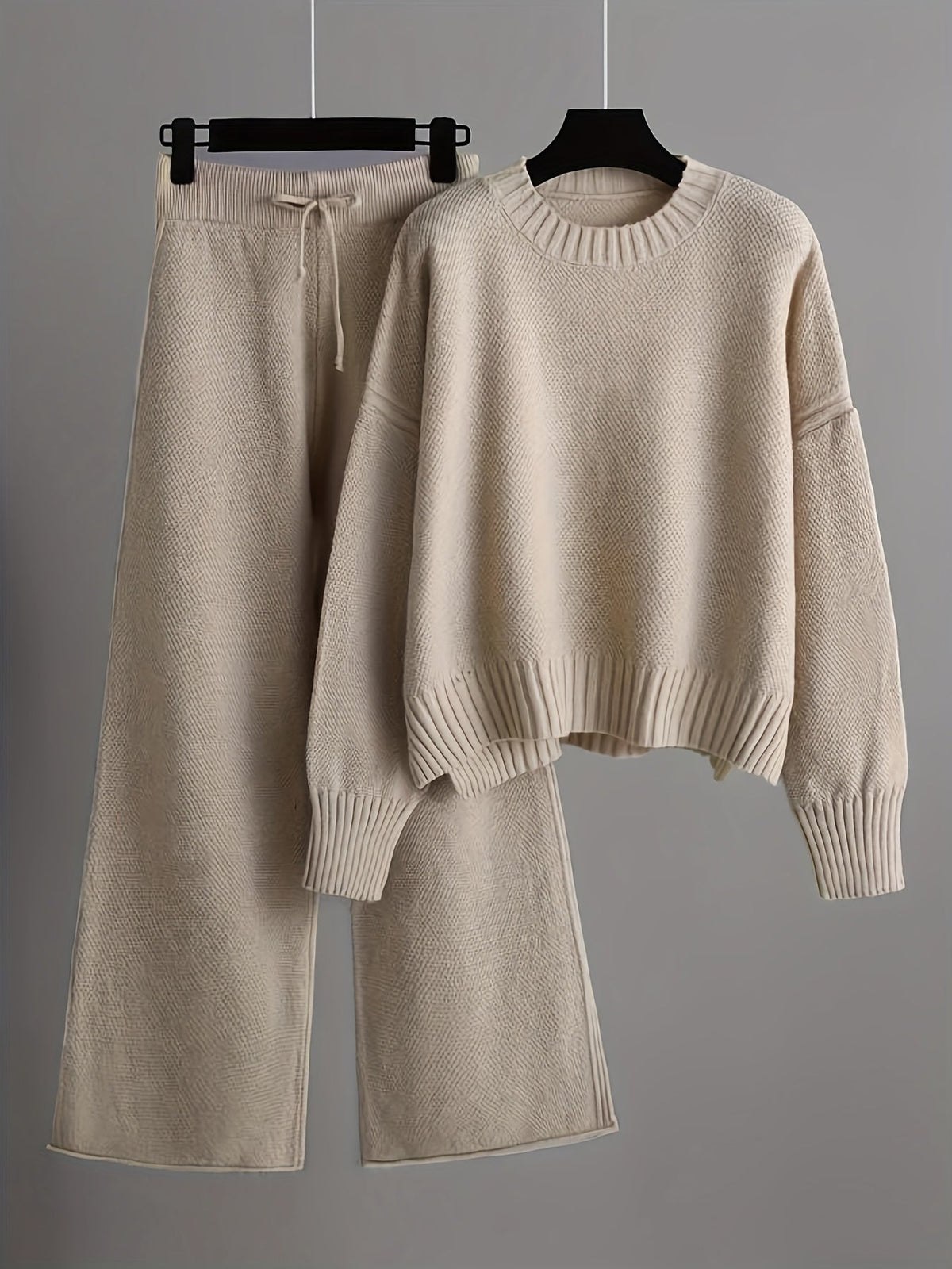 Melisa Knit Top and Wide-Leg Pants Set