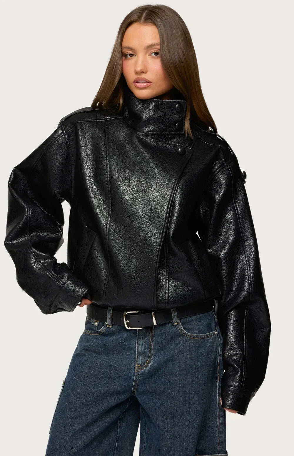 Mirela Cropped Jacket - Black