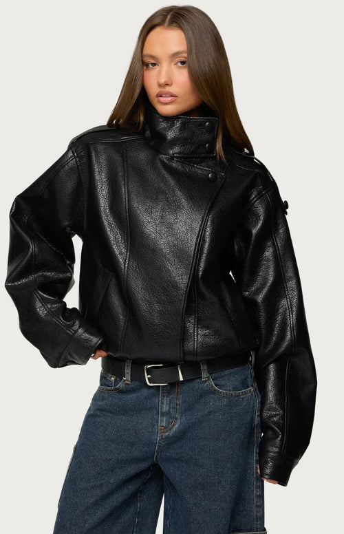 Mirela Cropped Jacket - Black
