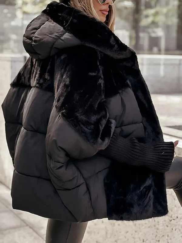 Moira Hooded Puffer Jacket - Black