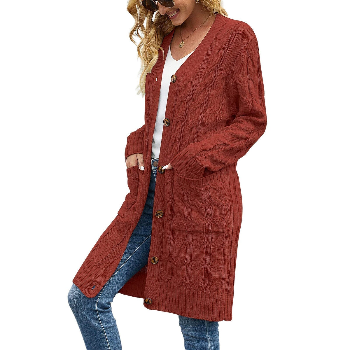 Odeline Cable-Knit Coat