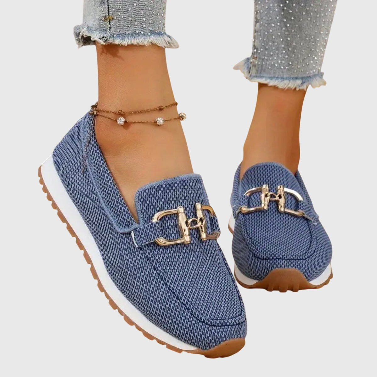Olympia Horsebit Loafer Sneakers - Blue