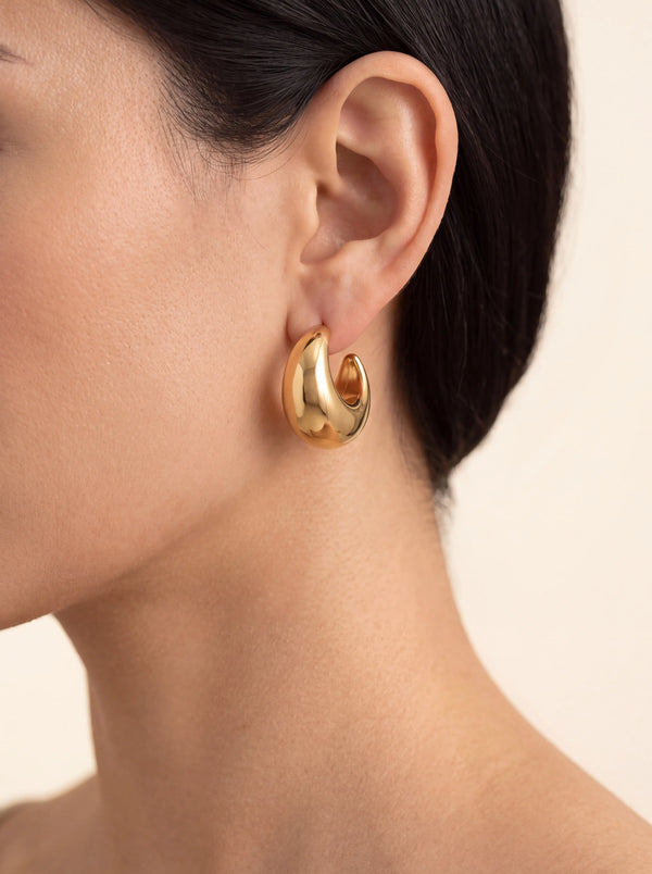 Orabella Gold Chunky Hoop Earrings