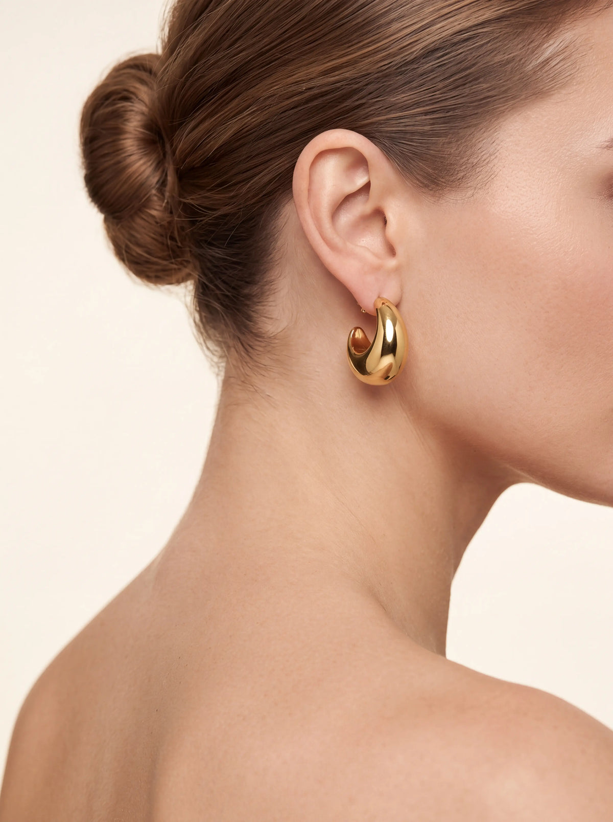 Orabella Gold Chunky Hoop Earrings - Gold