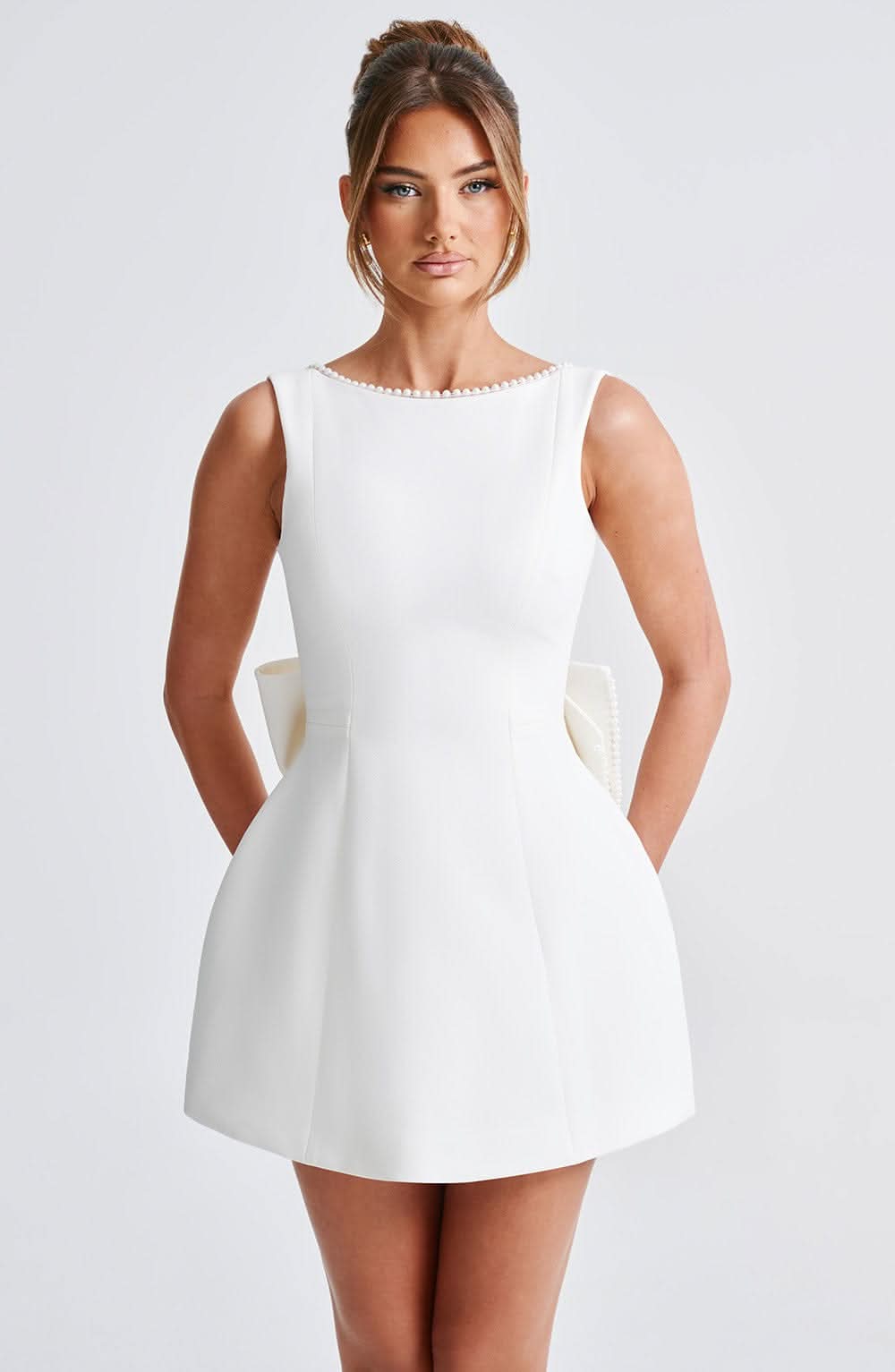 poppy mini dress in ivory POPPY MINI DRESS POSSE