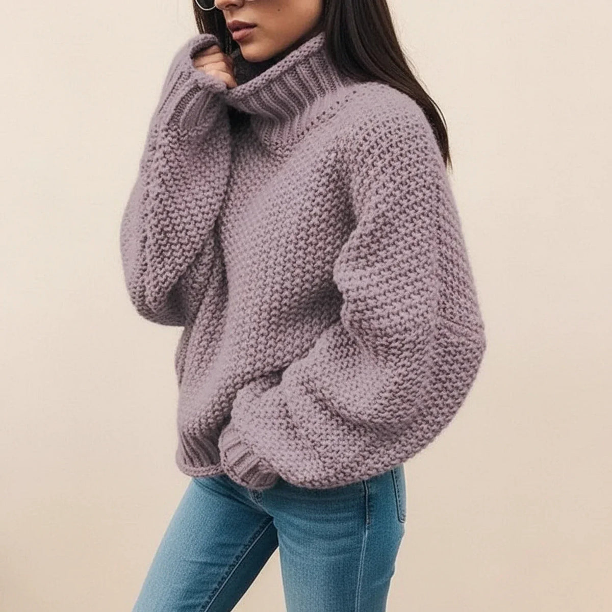 Ria Knit Top - Purple