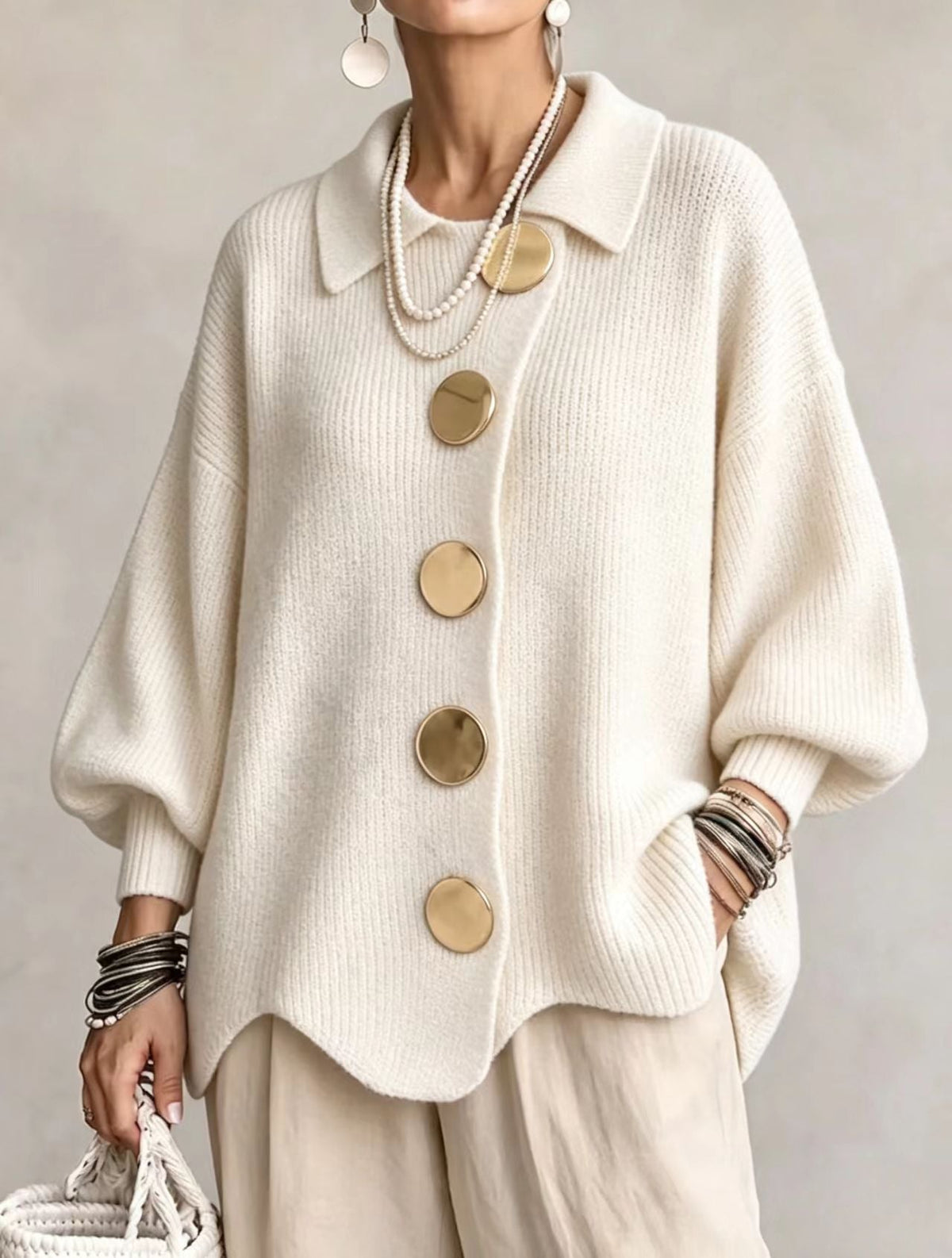 Rocio Knit Jacket - White