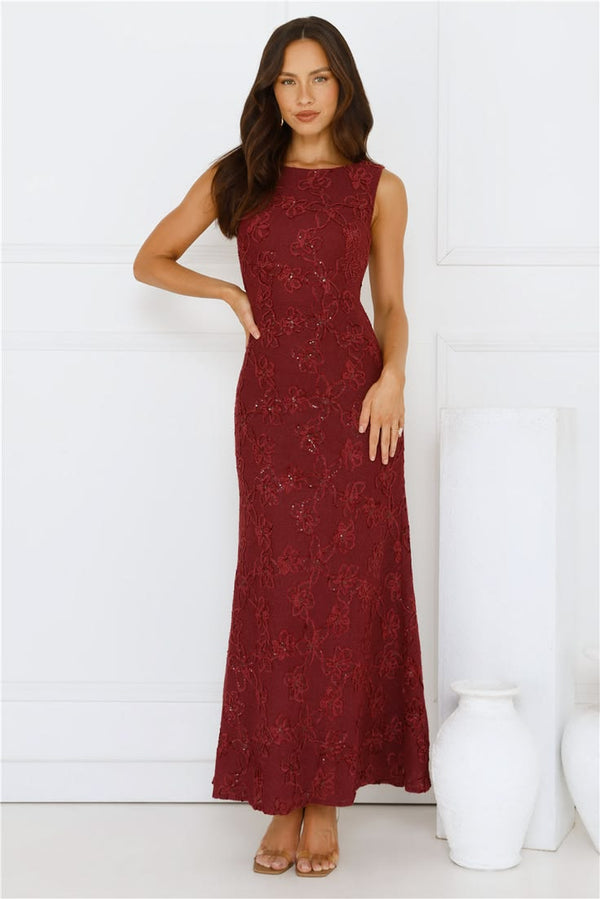 Sabina High Neck Maxi Dress