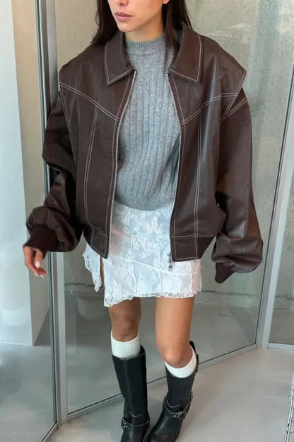 Sammyjane Red Leather Jacket