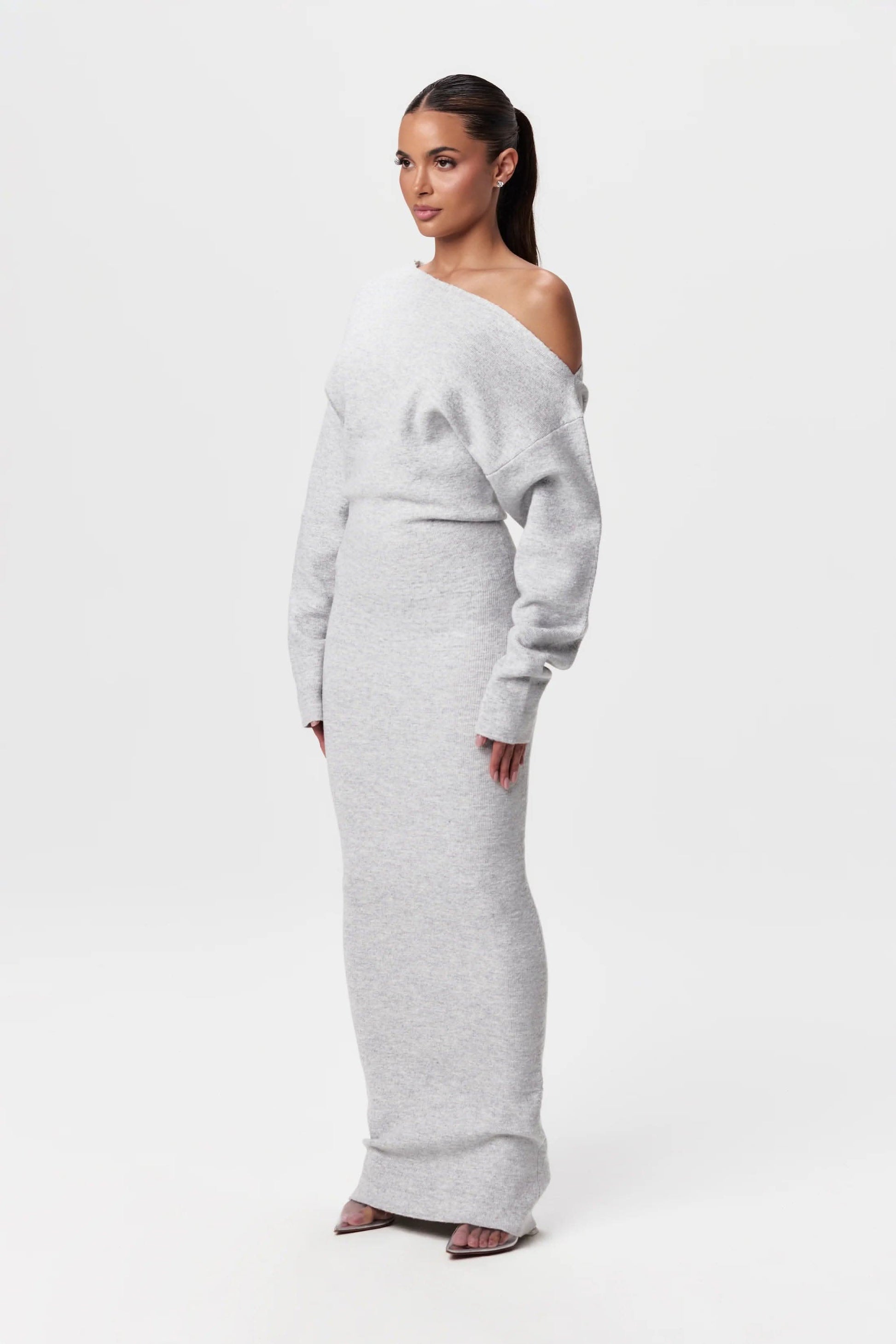 open shoulder knit dress Petal and Pup Women's Domitia Off Shoulder Knit Dress