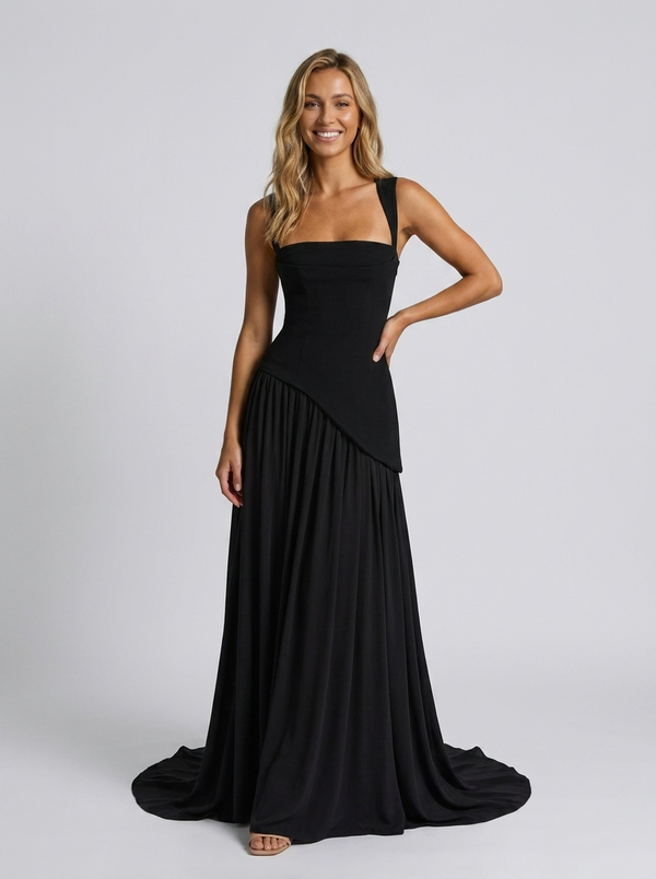 Solara Square Neck Maxi Dress
