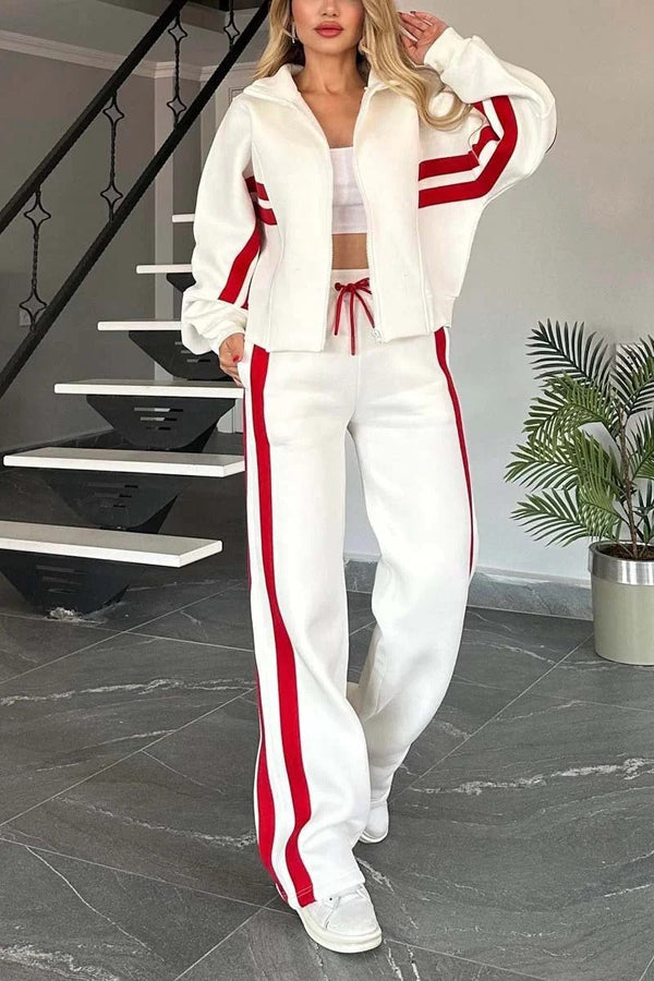 Soline Striped Jacket Set