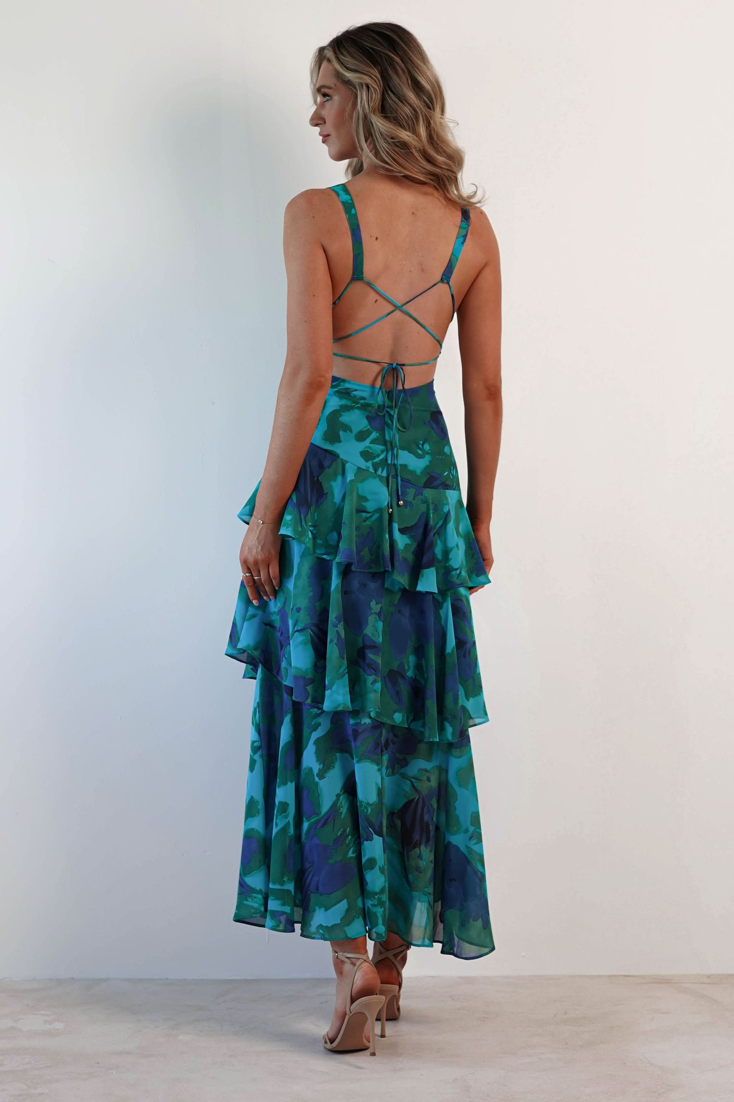 Veda Ruffle Midi Dress