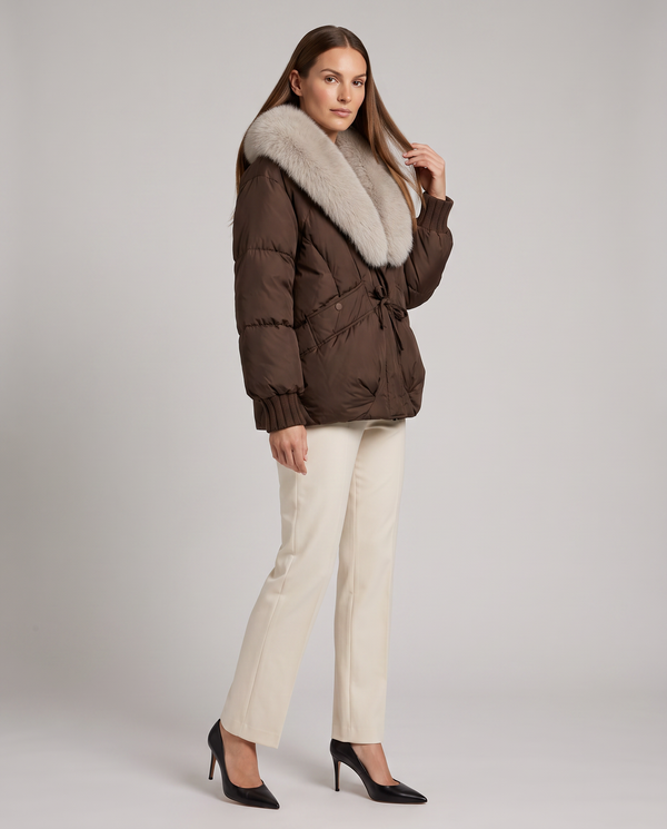 Velma Faux Fur Collar Puffer Jacket
