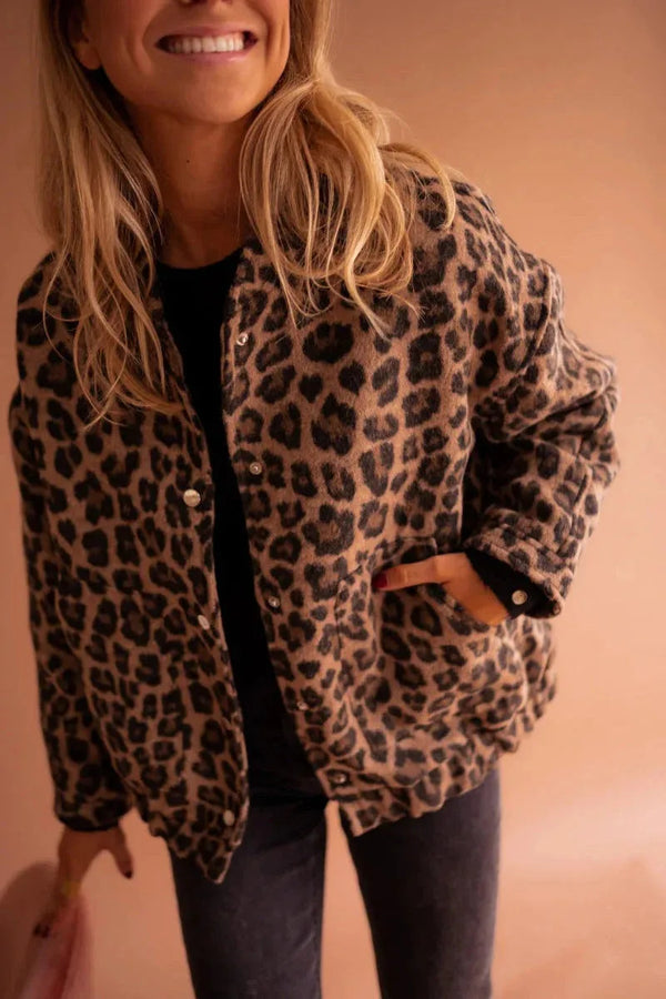 Winola Leopard Print Pocket Jacket
