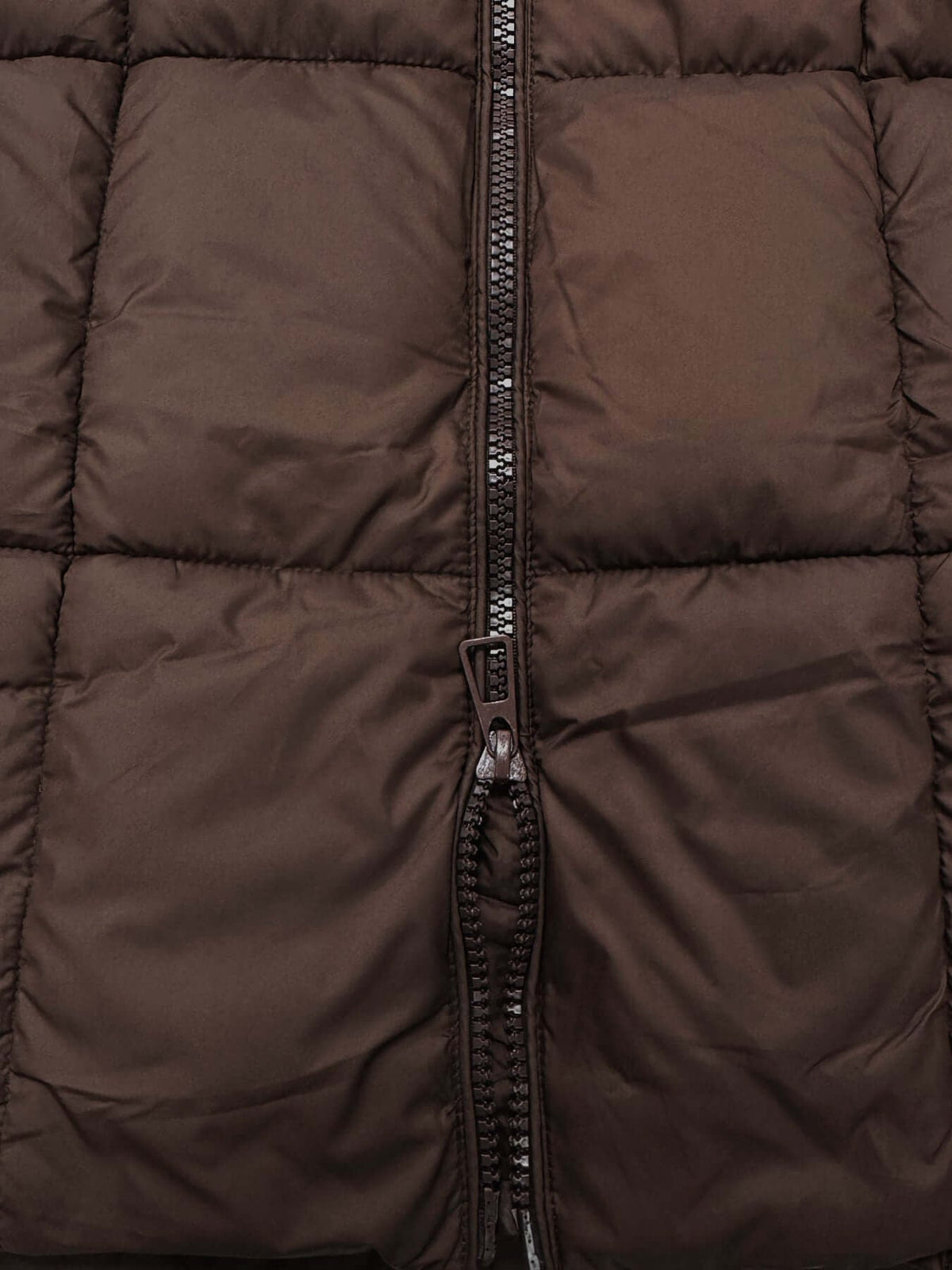 Yessenia Hooded Drawstring Puffer Parka - Brown