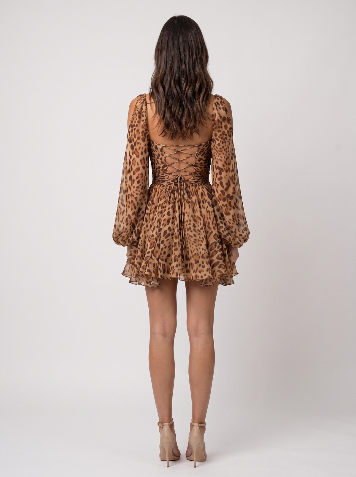 Lark Wrap Mini Dress - Leopard