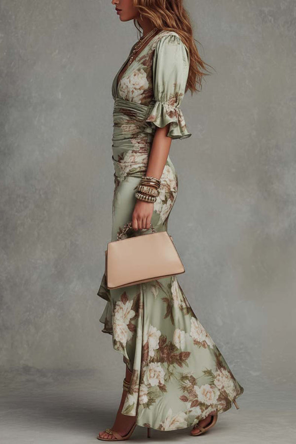 Lilou Floral Maxi Dress - Sage Floral