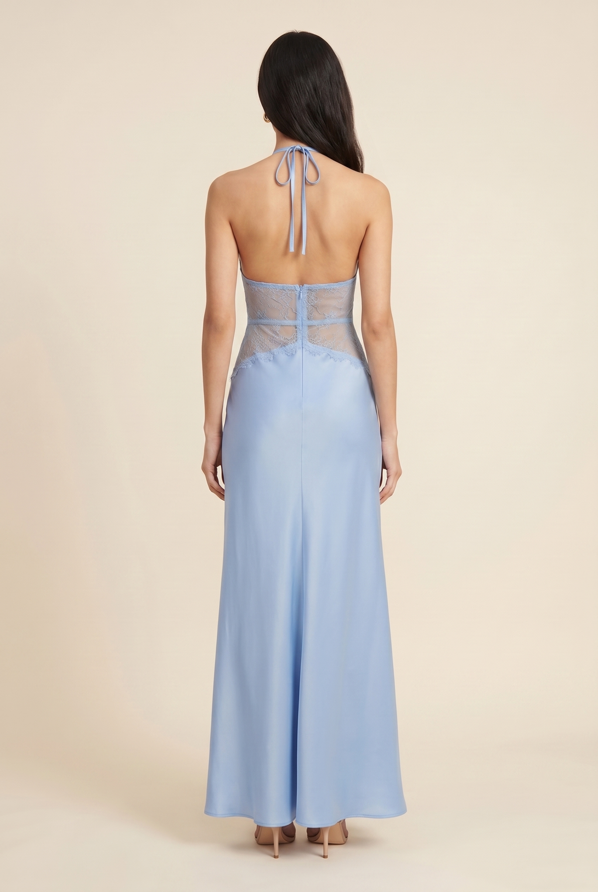 Lumen Lace Maxi Dress - Cornflower Blue
