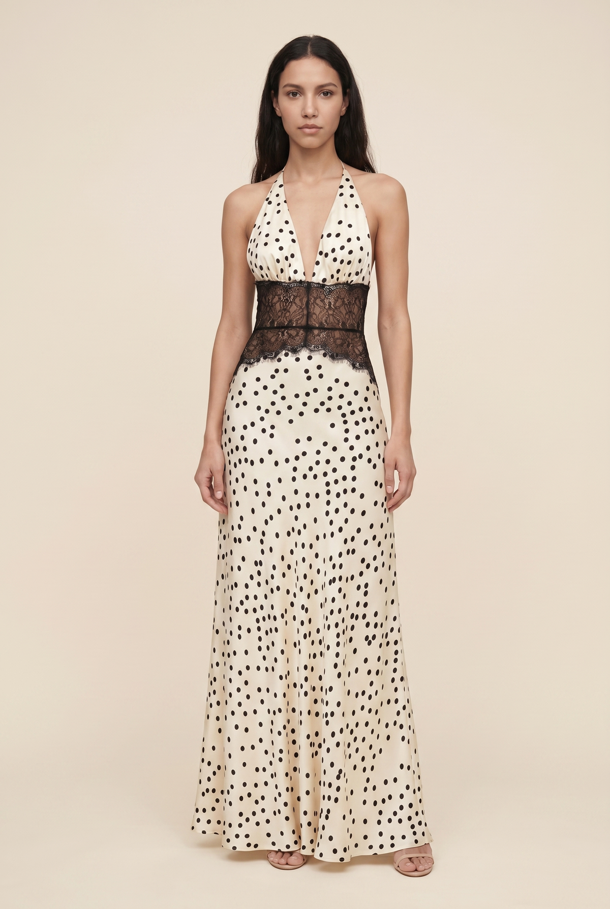 Lumen Lace Maxi Dress - Polka Dot