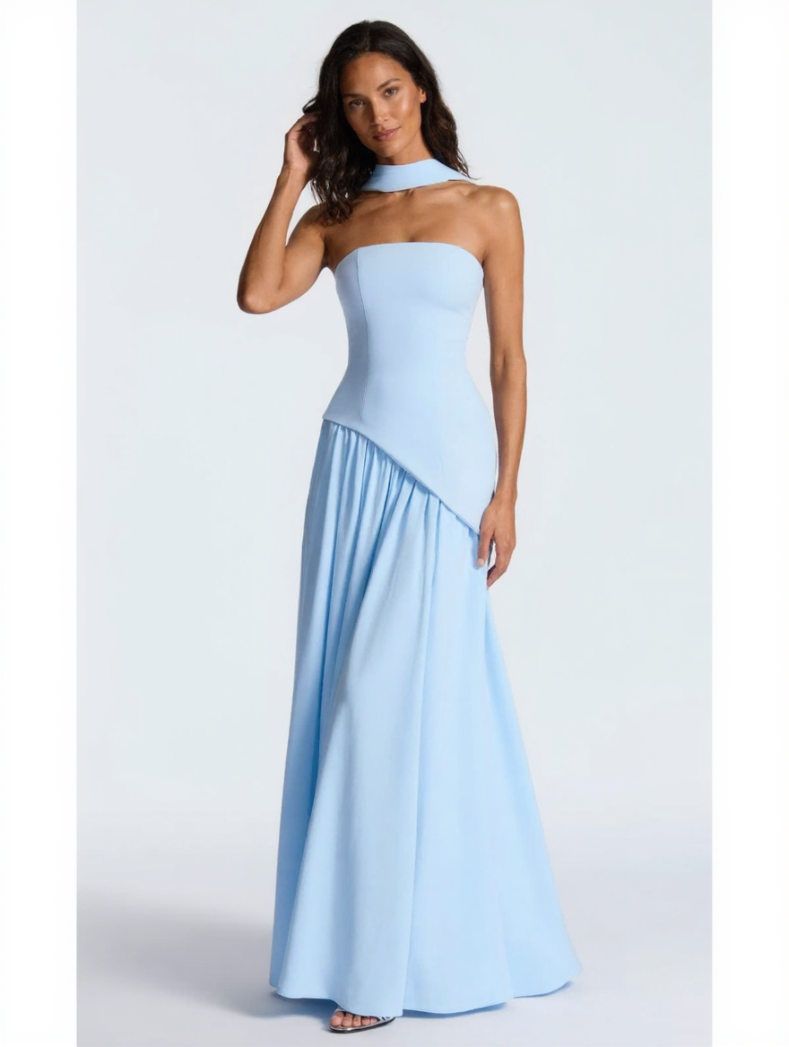 Marcelline Maxi Dress - Baby Blue
