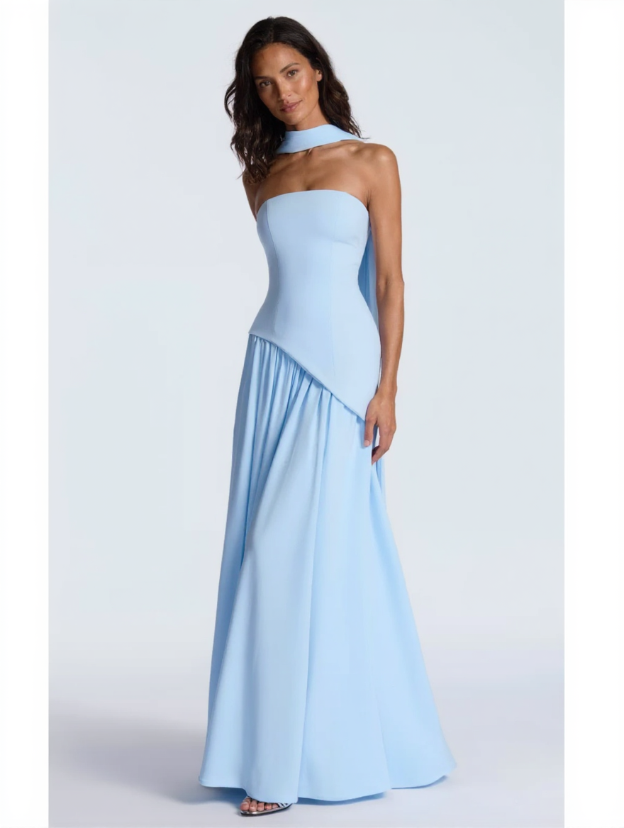 Marcelline Maxi Dress - Baby Blue