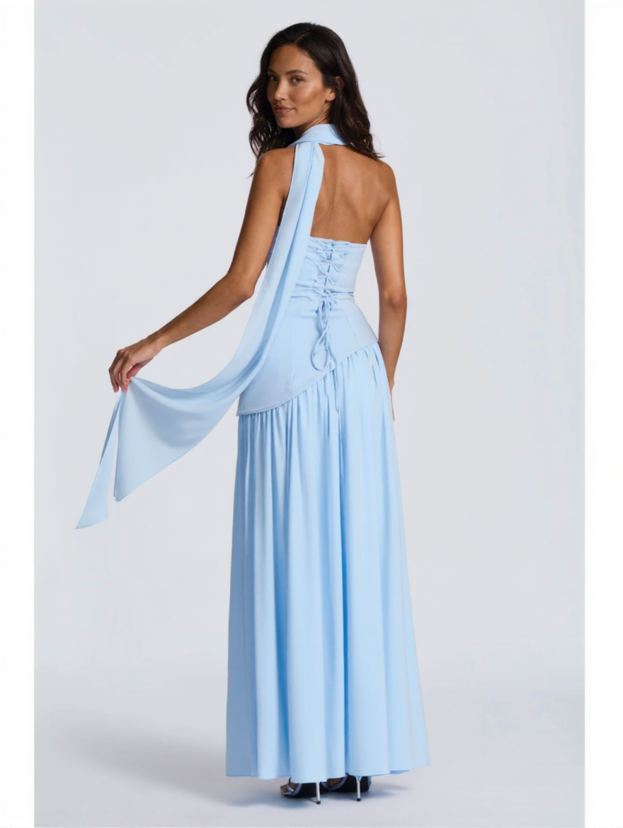 Marcelline Maxi Dress - Baby Blue