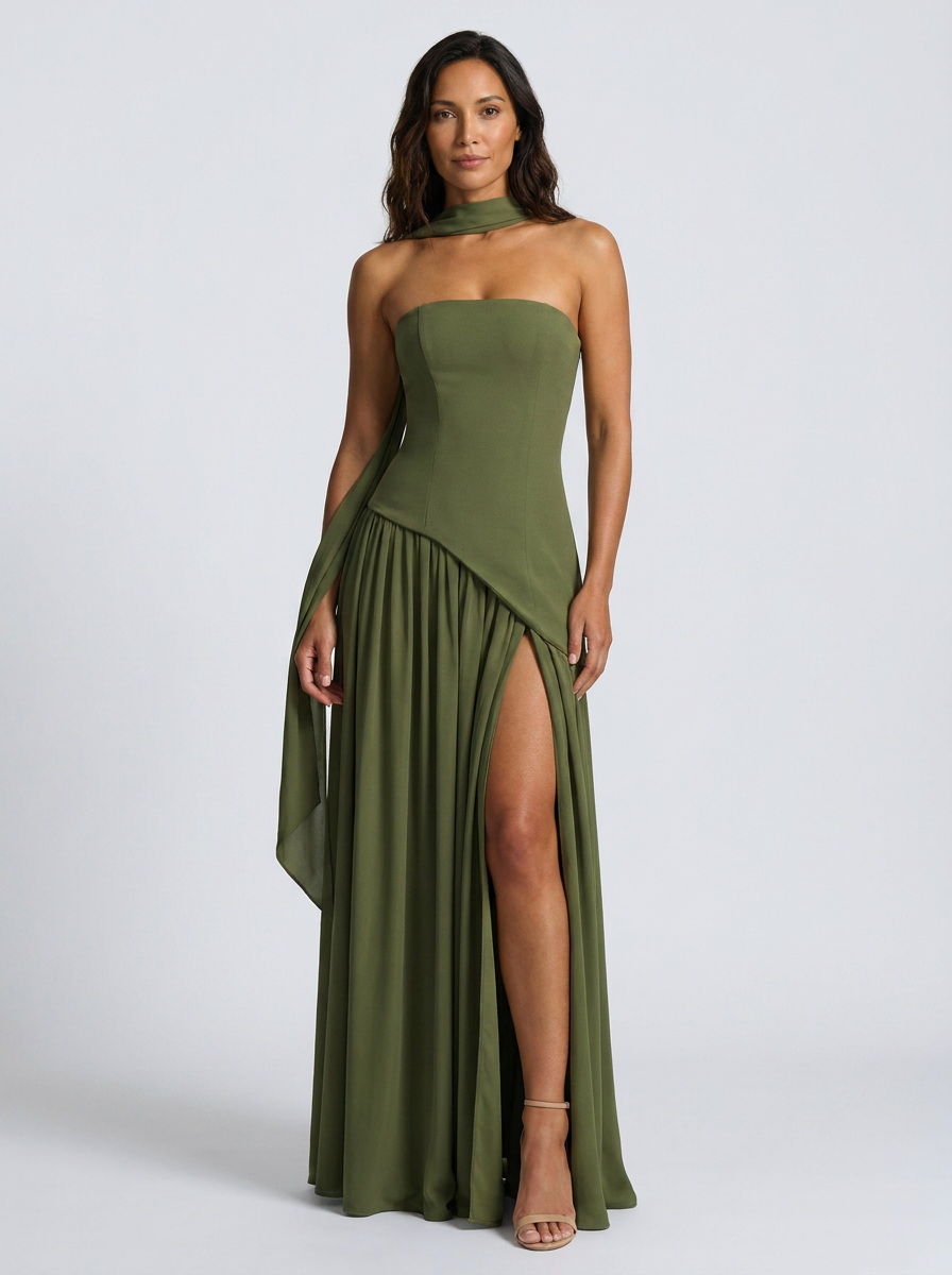 Marcelline Maxi Dress - Olive Green