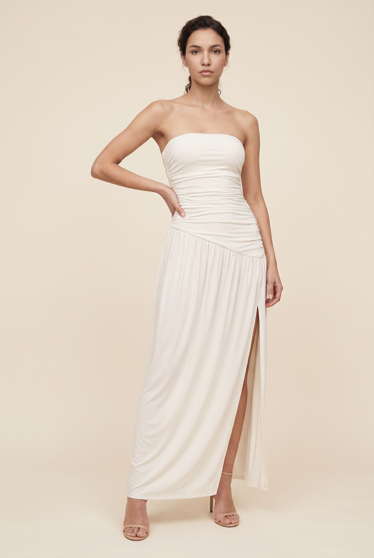 Mathilde Strapless Maxi Dress - Ivory