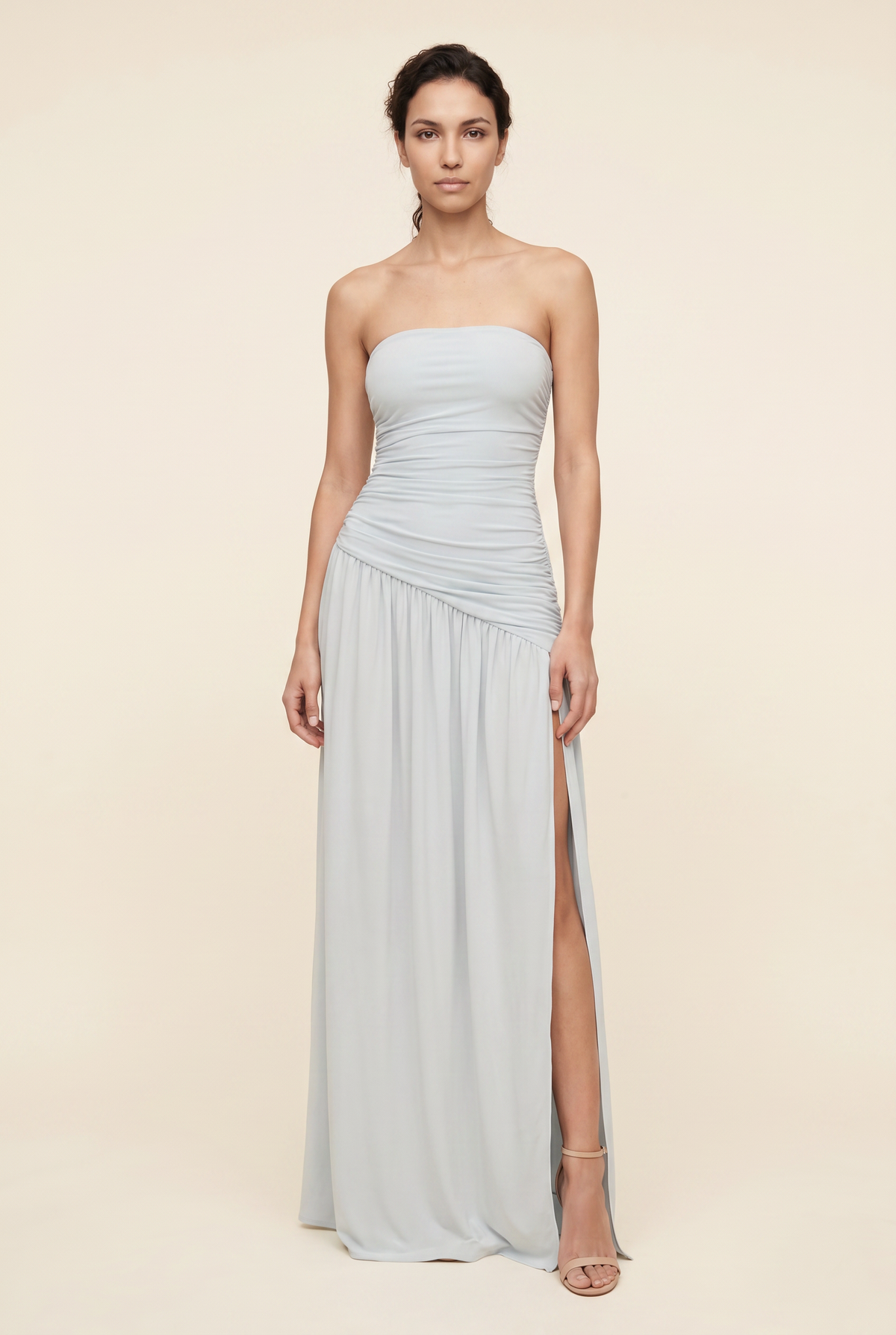 Mathilde Strapless Maxi Dress - Light Blue