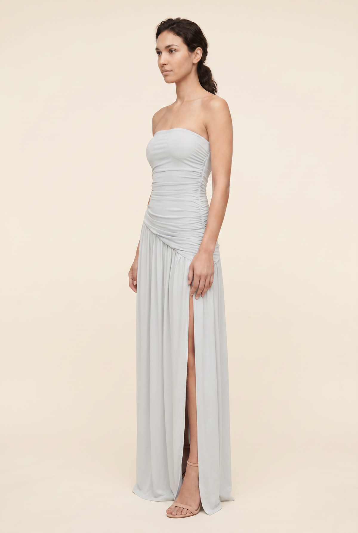 Mathilde Strapless Maxi Dress - Light Blue