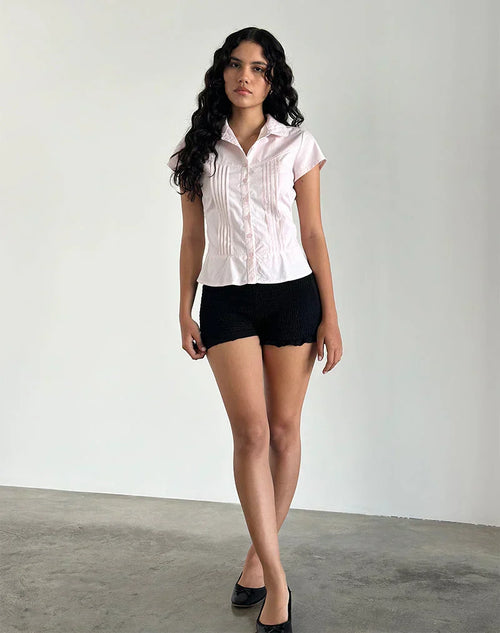 Maxence Pinstripe Blouse - Pink