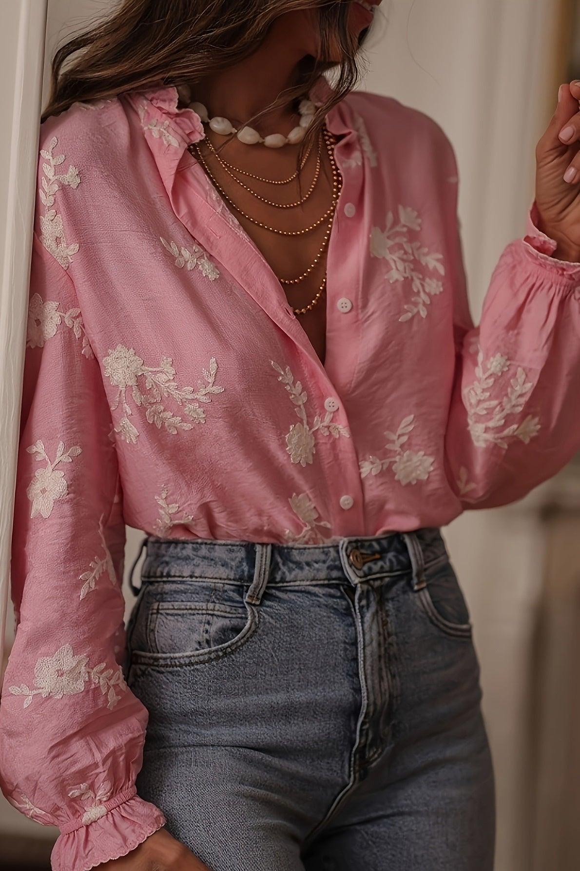 Micheline Floral Blouse - Pink