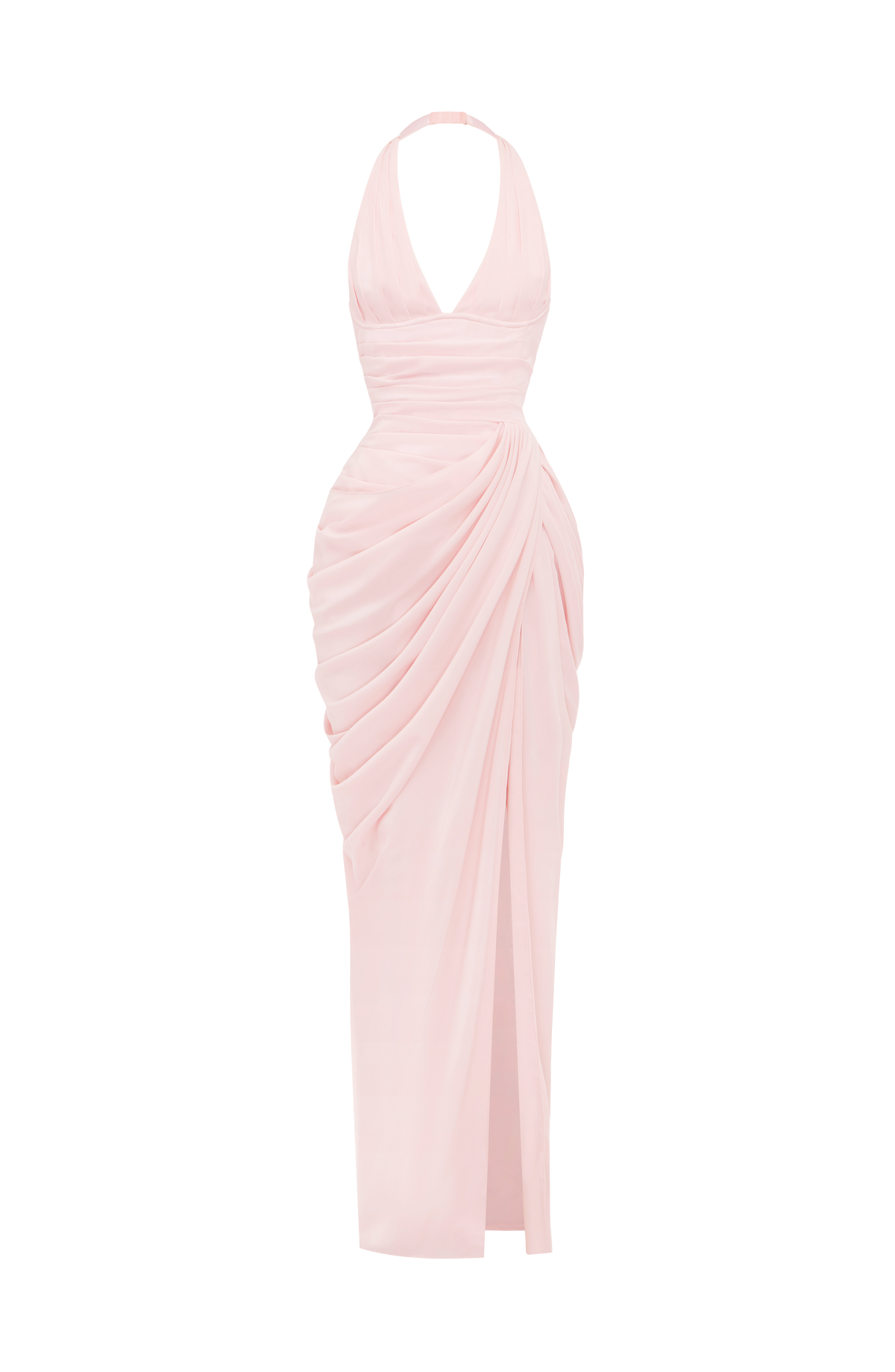 Minette Halter Maxi Dress - Blush Pink