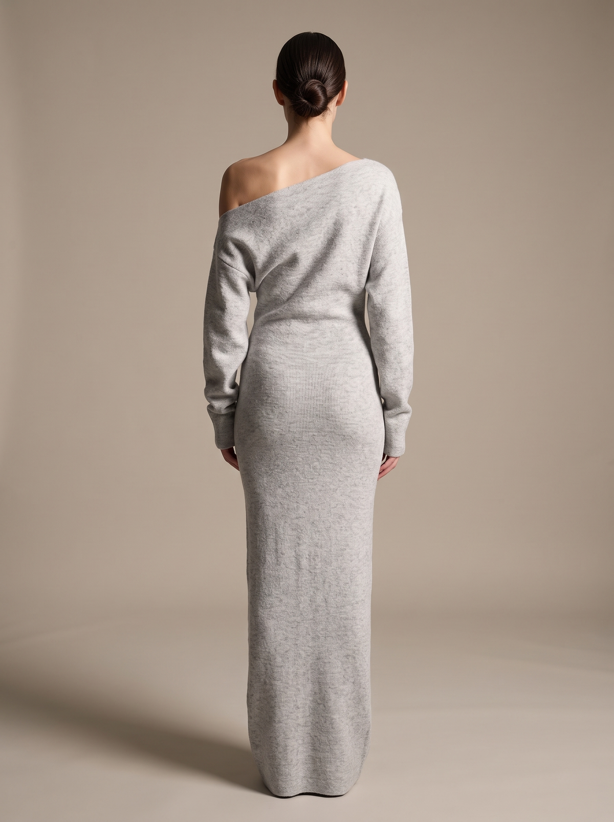 Nadege Knit Maxi Dress - Heather Grey