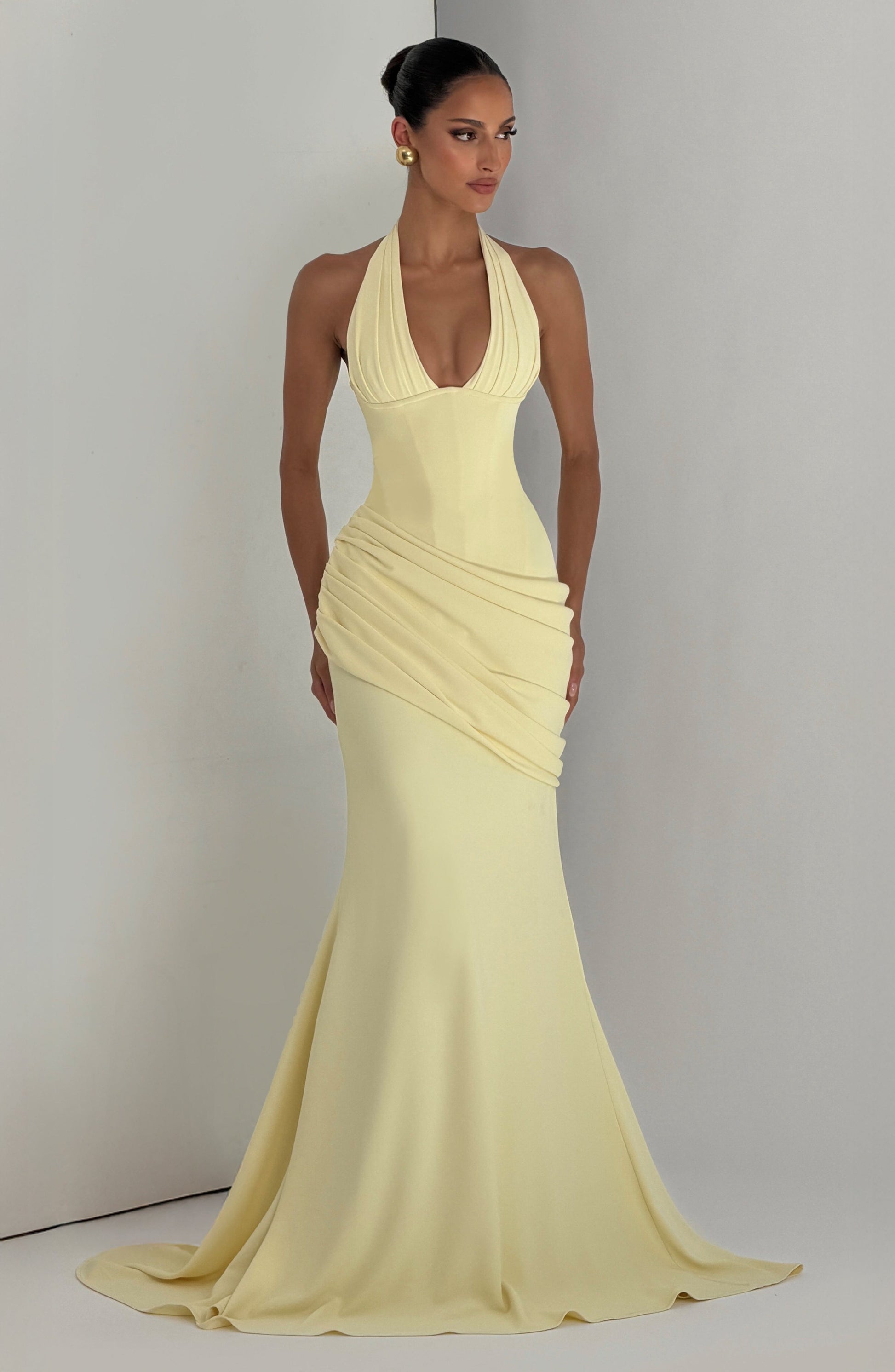 Winifred Frock Gown - Lemon
