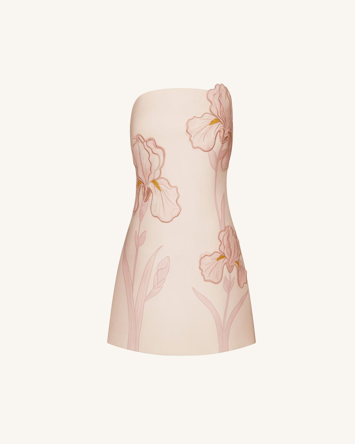 Ninon Strapless Mini Dress - Blush Floral